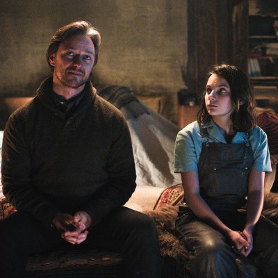 James McAvoy and Dafne Keen in His Dark Materials