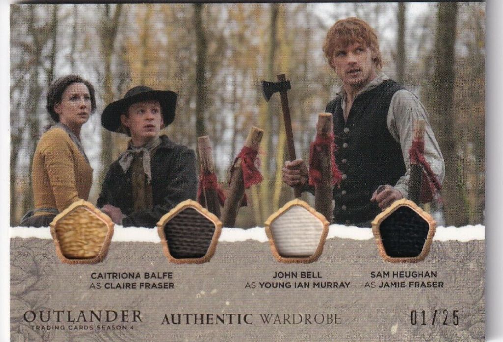 Outlander: Balfe, Bell, and Heughan Authentic Wardrobe Card