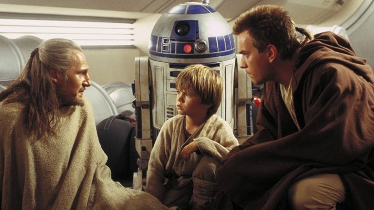 Liam Neeson, Jake Lloyd and Ewan McGregor in Star Wars: The Phantom Menace