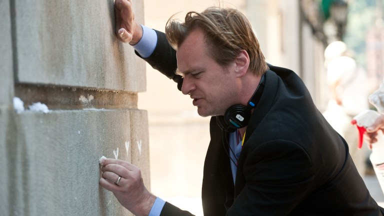 Christopher Nolan and Chalk in The Dark Knight Rises