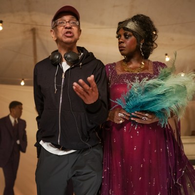 George C. Wolfe and Viola Davis on set of Ma Rainey's Black Bottom