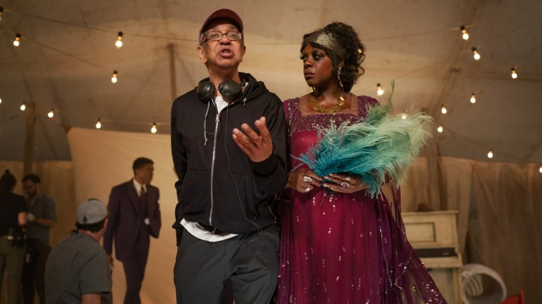 George C. Wolfe and Viola Davis on set of Ma Rainey's Black Bottom