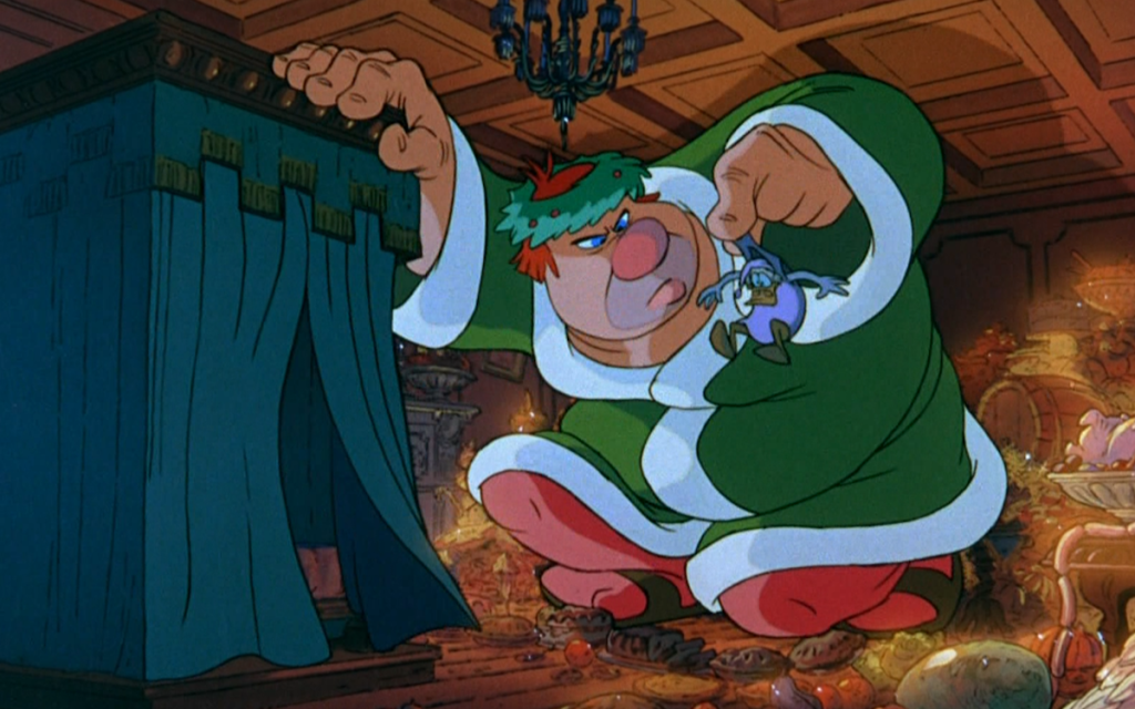Scrooge and Ghost in Mickey's Christmas Carol
