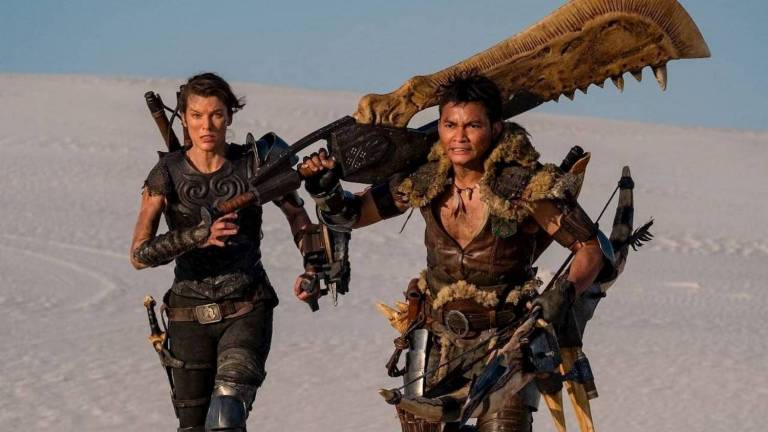 Milla Jovovich and Tony Jaa in Monster Hunter