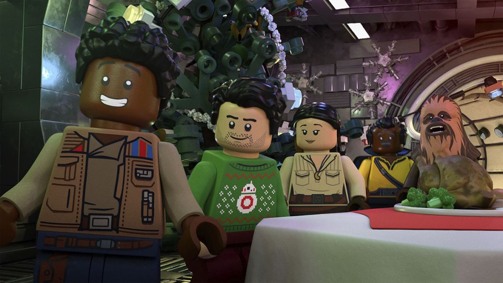 Rey in Star Wars Lego Holiday Special