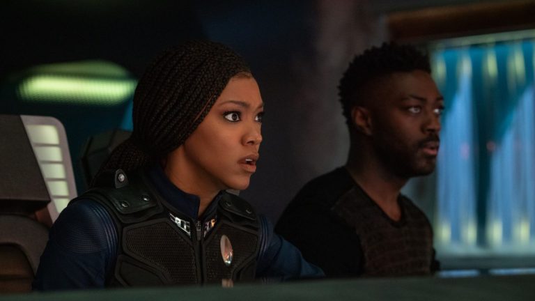 Burnham and Book in Star Trek Discovery Season 3 Episode 12