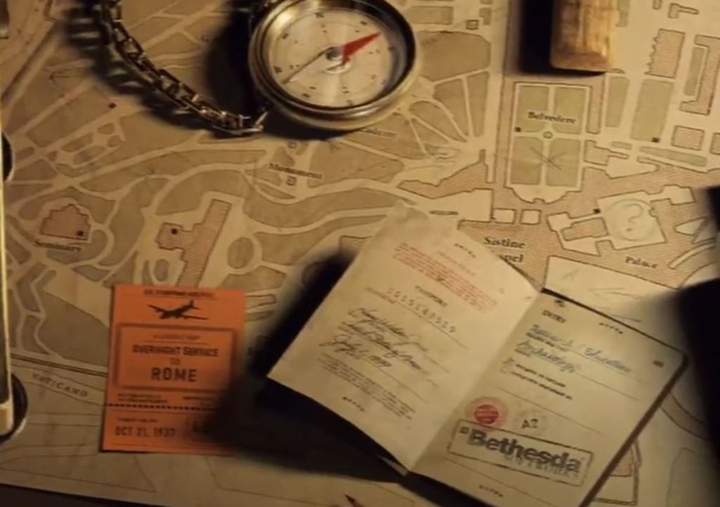 Plane ticket in Bethesda's Indiana Jones Game