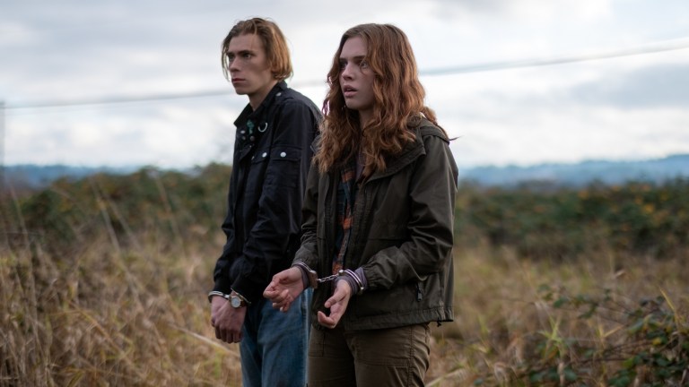 Owen Teague and Odessa Young in The Stand