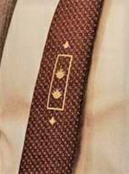 A Closeup Of Vision's Tie In An Official WandaVision Poster