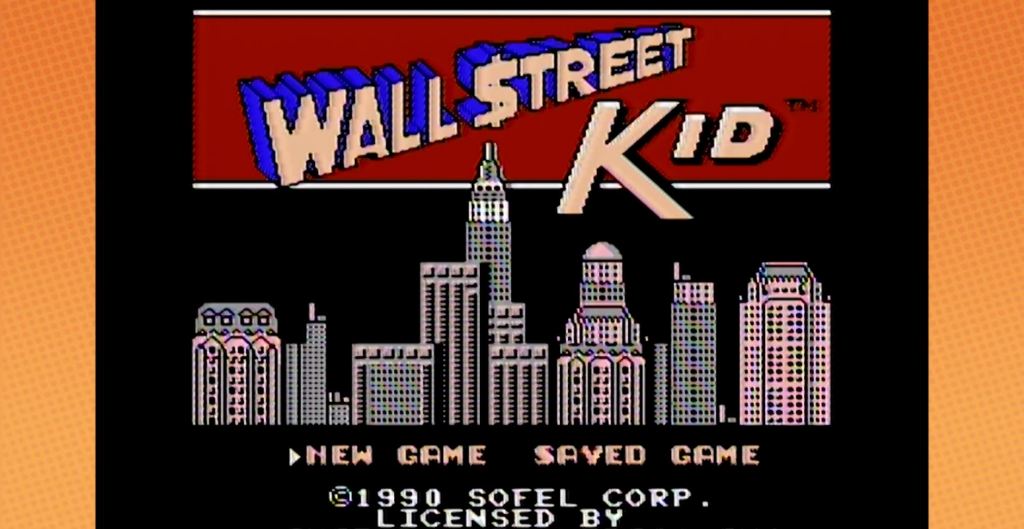 Wall Street Kid NES title screen