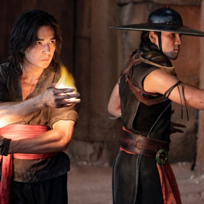 Ludi Lin as Liu Kang and Max Huang as Kung Lao in Mortal Kombat