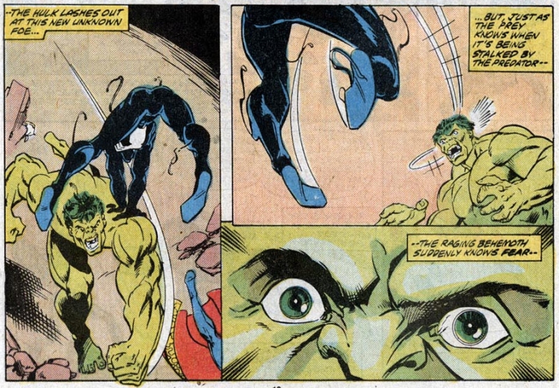 Symbiote Spider-Man attacks the Hulk