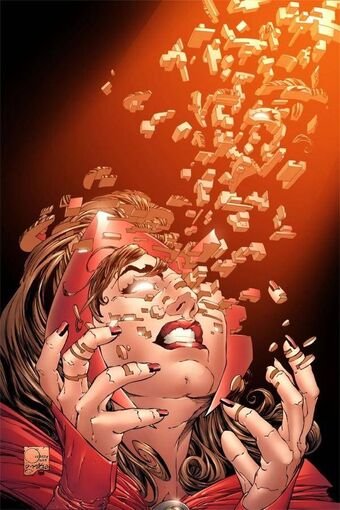 Scarlet Witch art by Joe Quesada in Marvel's House of M
