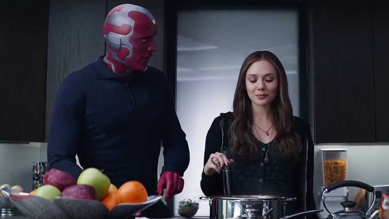 Vision and Scarlet Witch in Captain America: Civil War