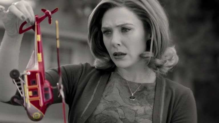 Wanda Maximoff notices a suspicious toy helicopter