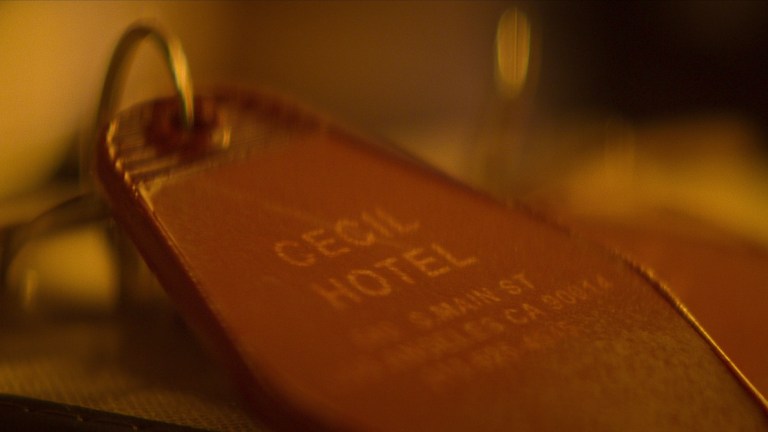 Room key at the Cecil Hotel