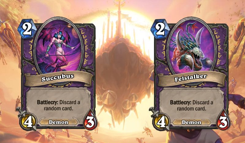 Hearthstone Succubus and Felstalker card art
