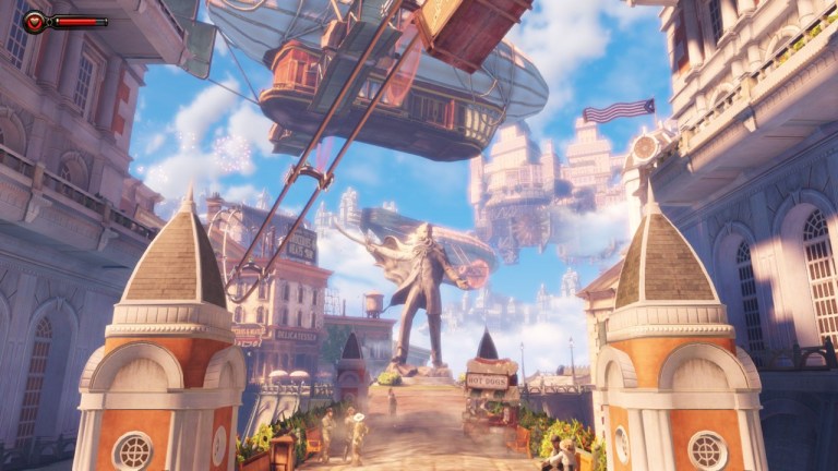 The floating city of Columbia in Bioshock Infinite