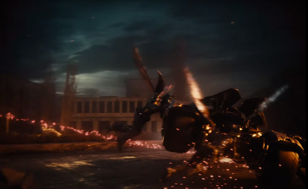 Parademons attack the Batmobile in Zack Snyder's Justice League