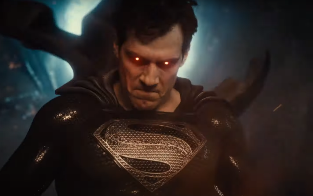 Henry Cavill as Superman with heat vision eyes in Zack Snyder's Justice League