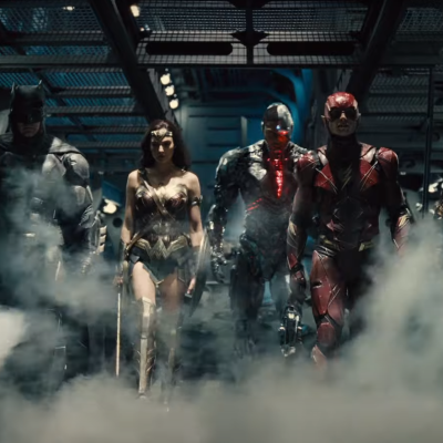 Batman, Wonder Woman, Cyborg, Flash, and Aquaman in Zack Snyder's Justice League