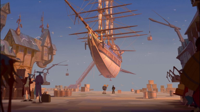 A skyship from the movie Treasure Planet