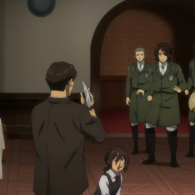 Attack On Titan Season 4 Episode 13 Gabi At Knifepoint