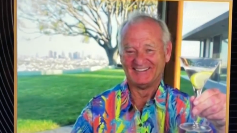 Bill Murray at the Golden Globes 2021 Hawaiian Shirt