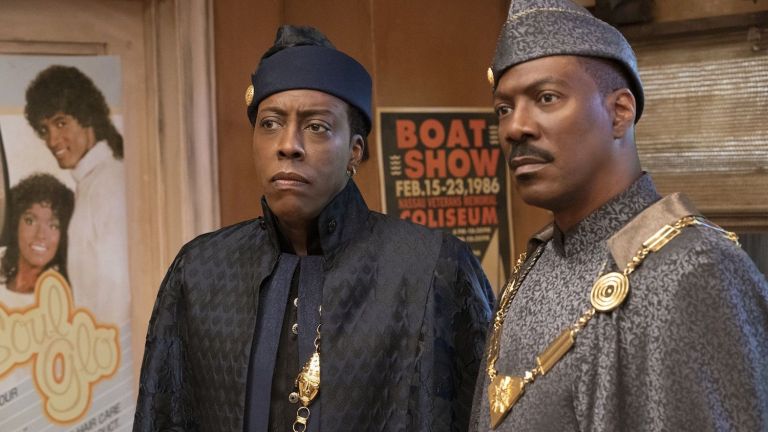 Eddie Murphy and Arsenio Hall in Coming 2 America Review