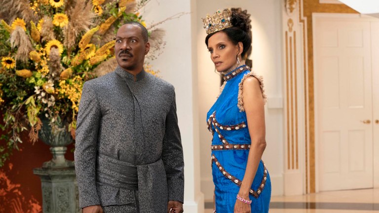 Eddie Murphy and Shari Headley in Coming 2 America