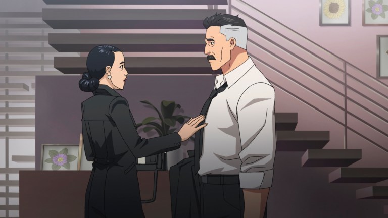 Deborah (Sandra Oh) and Nolan (J.K. Simmons) Grayson in Invincible