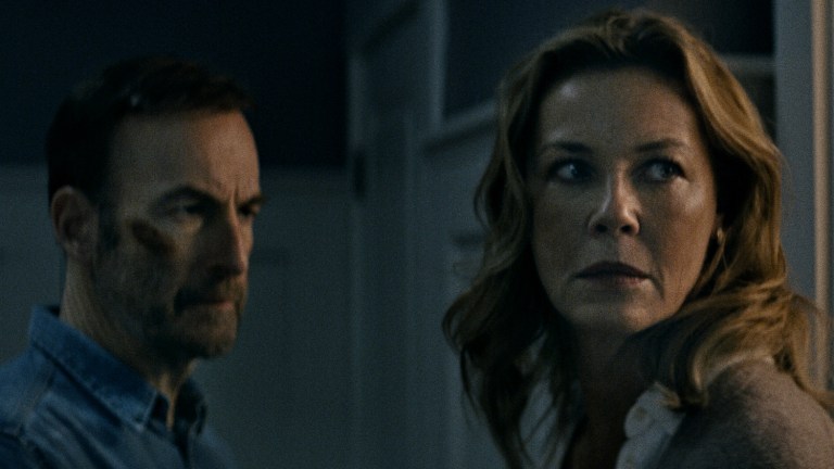 Bob Odenkirk and Connie Nielsen in Nobody