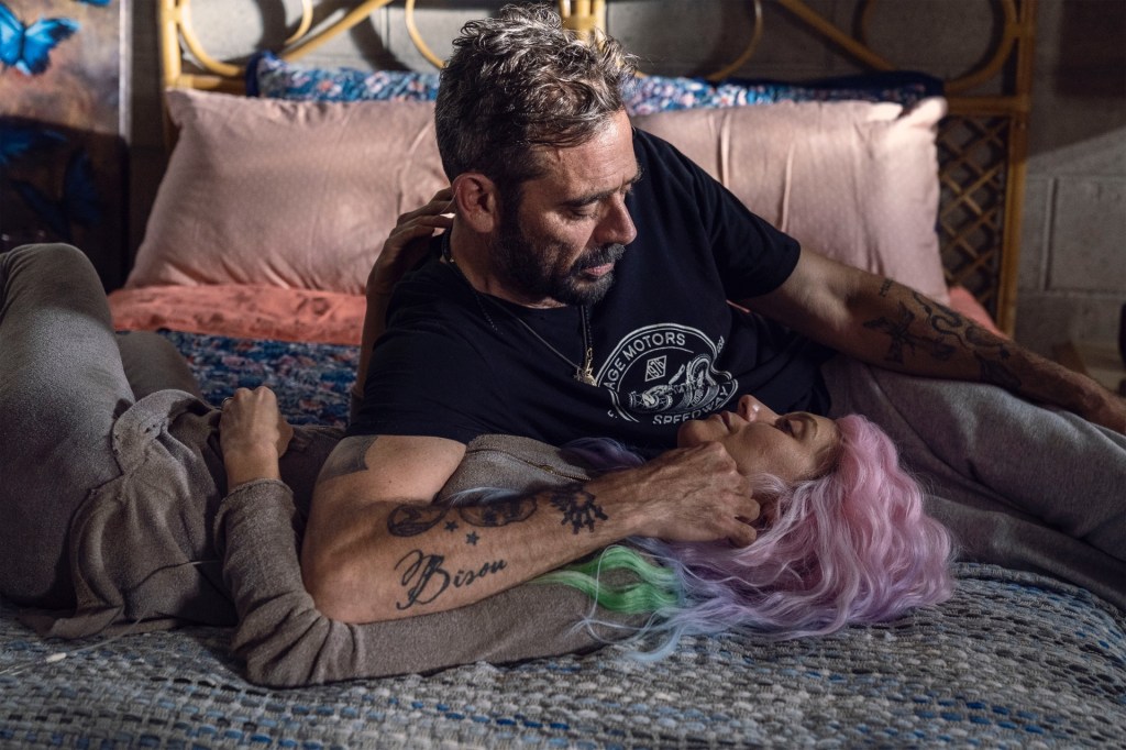 Jeffrey Dean Morgan and Hilarie Burton as Negan and Lucille in The Walking Dead