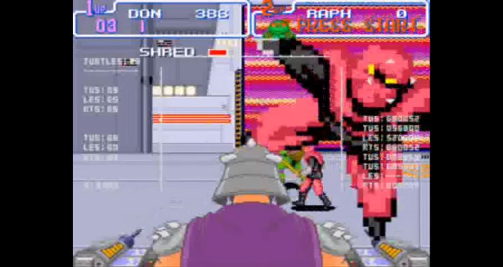 Teenage Mutant Ninja Turtles 4 Turtles in Time throwing enemies animation