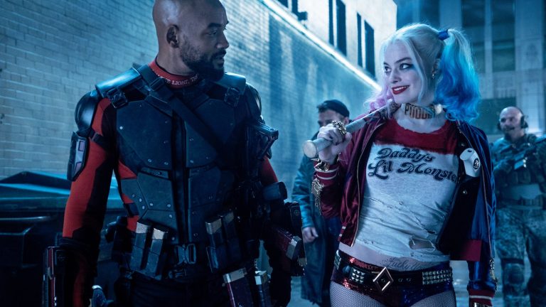 Will Smith and Margot Robbie as Harley Quinn in Suicide Squad