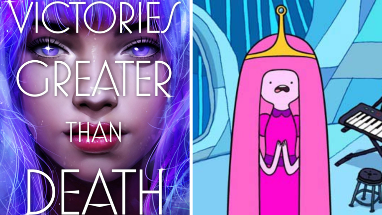 The Cover for Victories Greater Than Death and Princess Bubblegum from Adventure Time