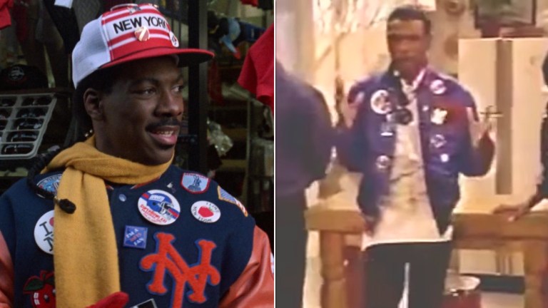 Eddie Murphy in Coming to America; Tommy Davidson on the Coming to America TV pilot.