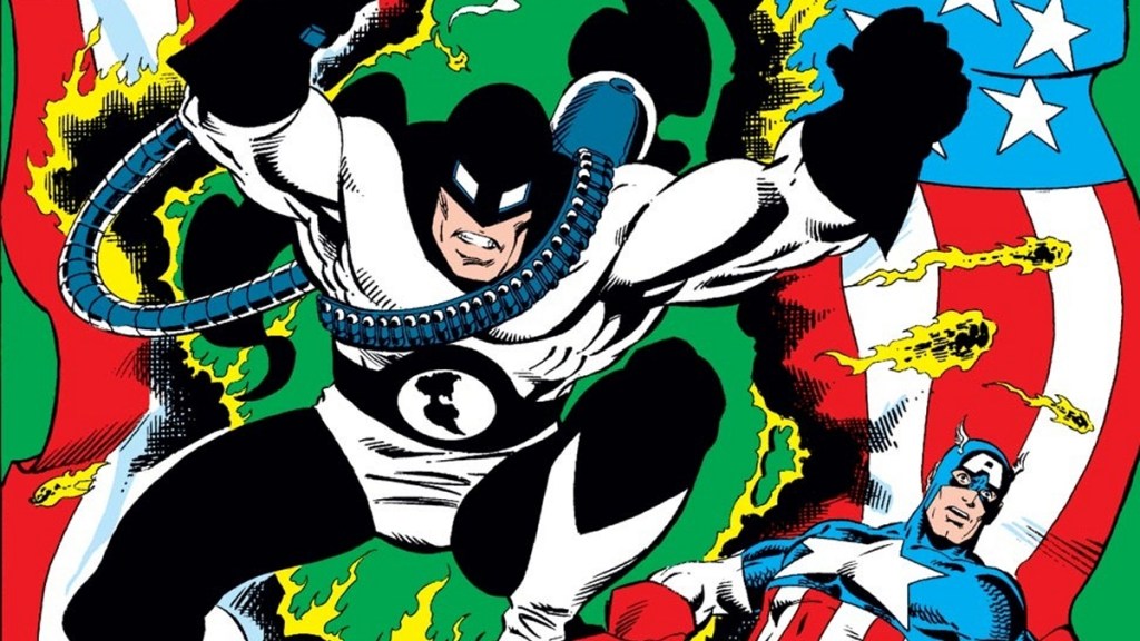 Flag-Smasher and Captain America in Marvel Comics