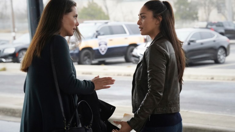 Alexandra Meneses as Dr. Adriana Ramirez and Lindsey Morgan as Micki Ramirez in Walker