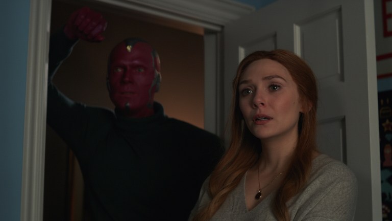 Paul Bettany and Elizabeth Olsen in Marvel's WandaVision Episode 9: The Series Finale