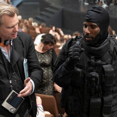 Christopher Nolan and John David Washington Filming Tenet Opening Scene