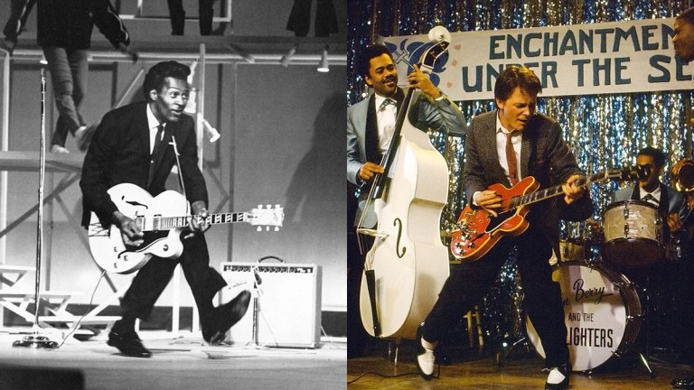 Chuck Berry and Marty McFly in Back to the Future