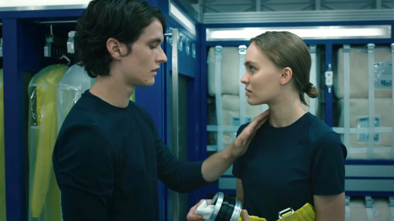 Fionn Whitehead and Lily-Rose Depp in Voyagers