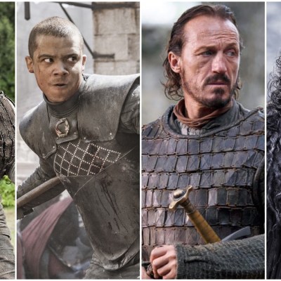 Arya Stark, Grey Worm, Bronn, Jon Snow