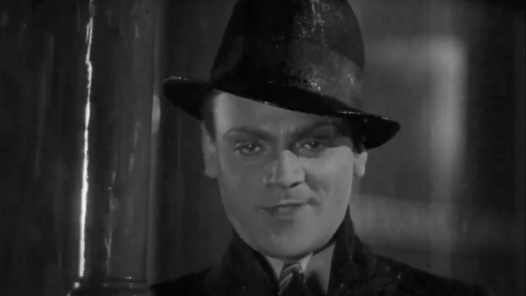 James Cagney in rain in The Public Enemy