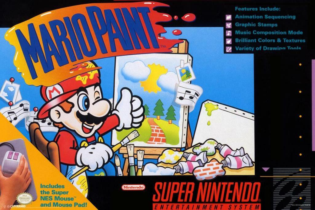 Mario Paint SNES cover