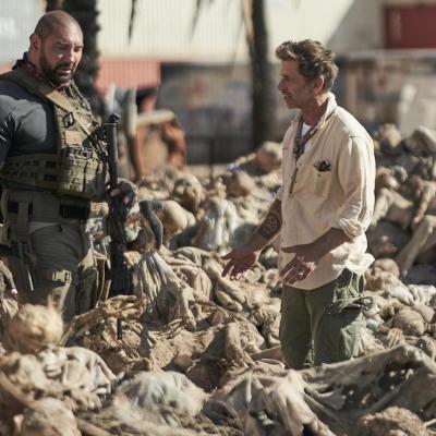 Zack Snyder and Dave Bautista on Army of the Dead Set