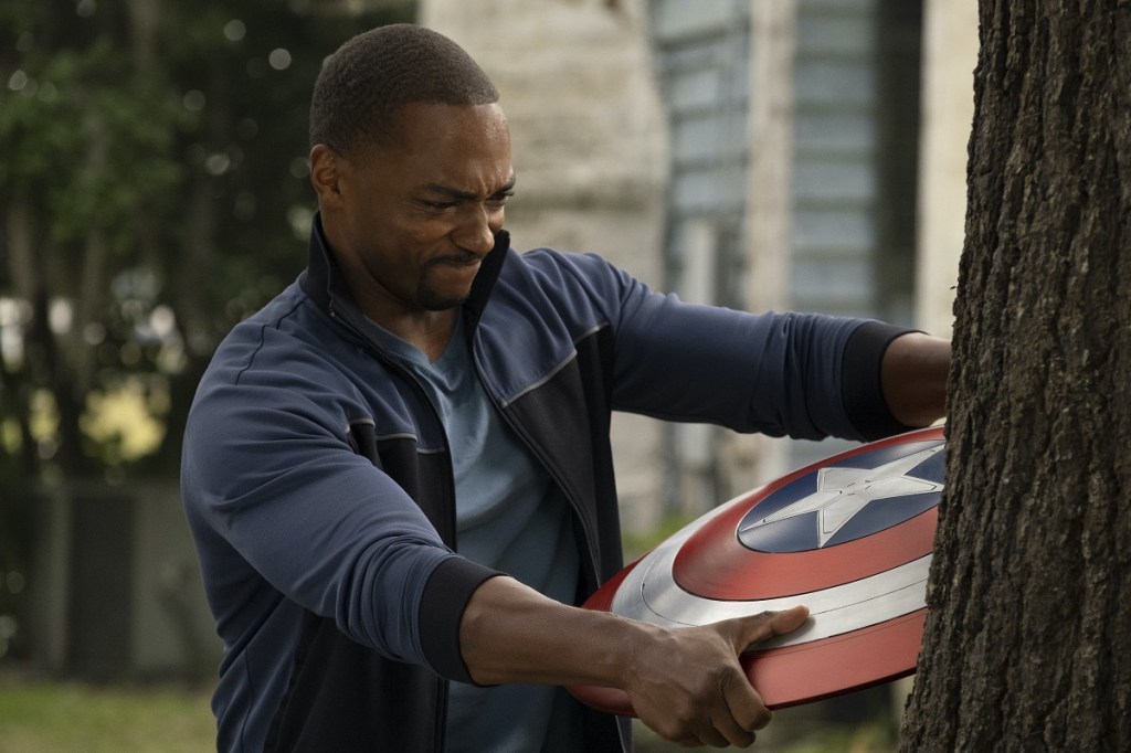 Anthony Mackie as Sam Wilson in Marvel's The Falcon and the Winter Soldier Episode 5