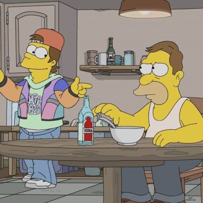 A younger Homer Simpson in The Simpsons season 32 episode 15