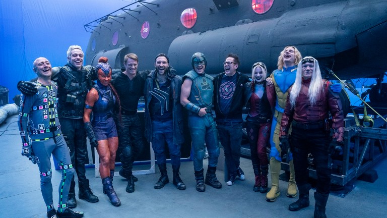 James Gunn and the cast of The Suicide Squad